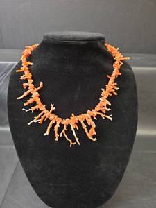 Natural Branch Coral Necklace with Gold Clasp