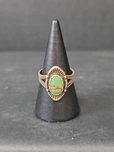 lot 140 image: Native American Turquoise Sterling Silver Ring, Size 6.5, 3.91gm