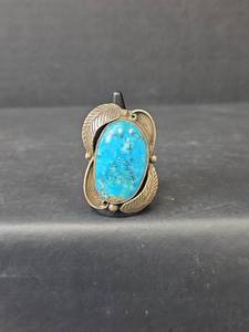 lot 166 image: Southwestern Turquoise Ring, Size 6.75