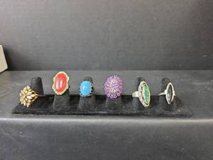 lot 196 image: Costume Jewelry Ring Collection