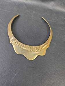 lot 202 image: Brass Statement Collar Necklace