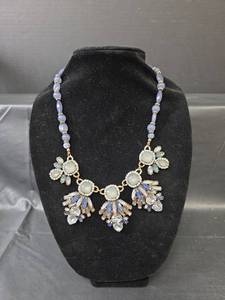 lot 235 image: Blue Crystal Statement Necklace