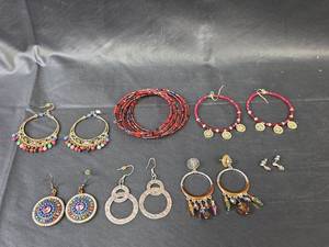 lot 249 image: Bohemian Style Earring Collection