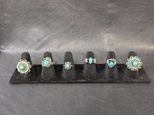 lot 268 image: Turquoise Ring Collection