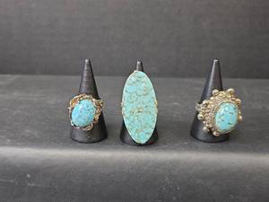 lot 269 image: Turquoise Ring Collection