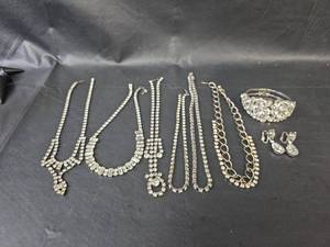 lot 296 image: Clear Crystal Rhinestone Jewelry Collection
