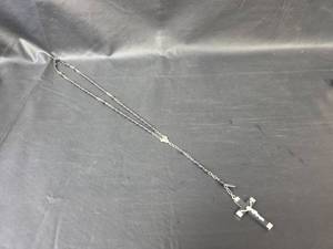 lot 302 image: Traditional Catholic Rosary with Black Cross