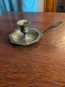 lot 2207 image: Brass Octagonal Chamber Stick