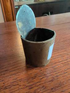 lot 2217 image: 1800s Copper Powder Flask