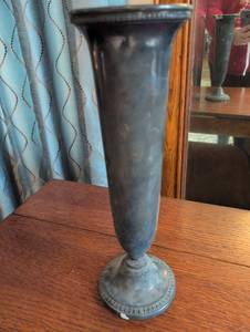 lot 2230 image: Silver plated Trophy Vase with Monogram