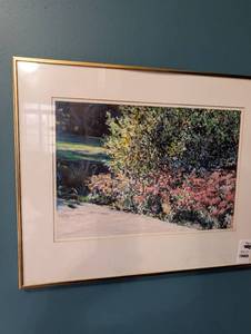 lot 2306 image: Garden Path Watercolor Print
