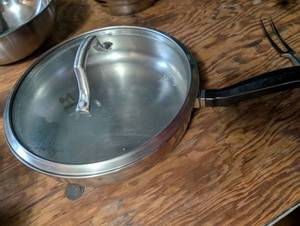lot 2329 image: Calphalon Professional Aluminum Frying Pan with Lid