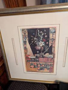 lot 2339 image: Classical Still Life Floral Print
