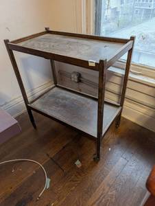 lot 2356 image: Antique Library Cart