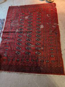 lot 2388 image: Bokhara Handmade Red Wool Area Rug