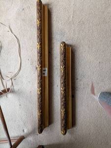 lot 2394 image: Decorative Gold Floral Picture Frame Molding shelves (2)