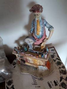 lot 2426 image: Decorative Craftsman Figurine at Workbench