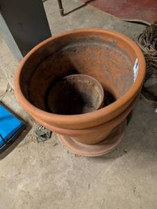 lot 2504 image: Large Terracotta Garden Planter with Saucer
