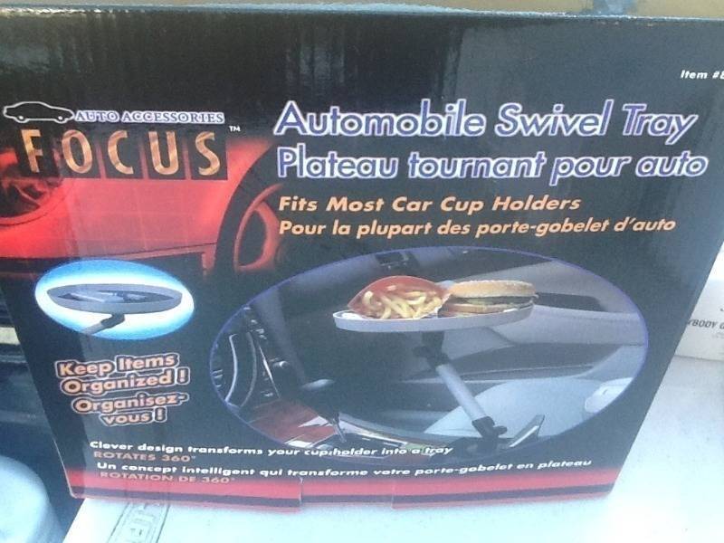 lot 171 image: Automotive swivel tray fits most car cup holder
