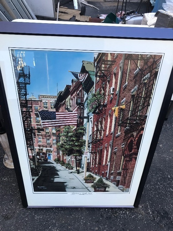 lot 264 image: Large beautiful framed picture frame is poster size if you dont like picture concentrate on frame for your own poster