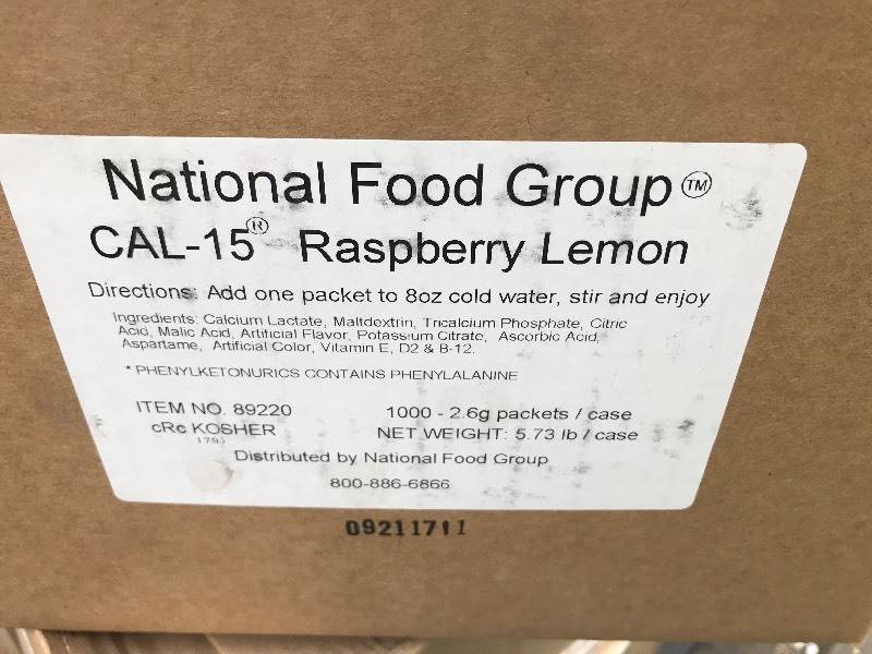 lot 8770 image: (4) cases of water flavoring packets