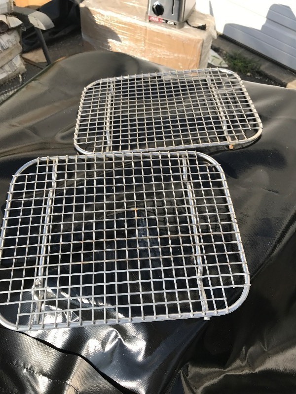 lot 9020 image: Case of two new heavy duty cooling racks many uses hot plates smoker racks