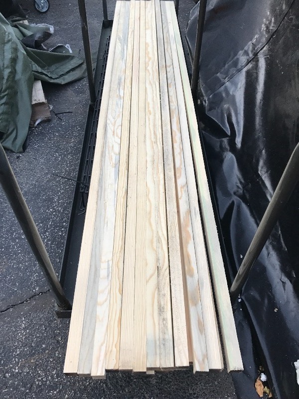 lot 9341 image: 1 x 1 x 7 wood boards this lot is for (20)  wooden boards