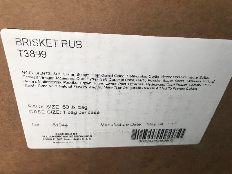 lot 9405 image: 50lb box of Brisket Rub
