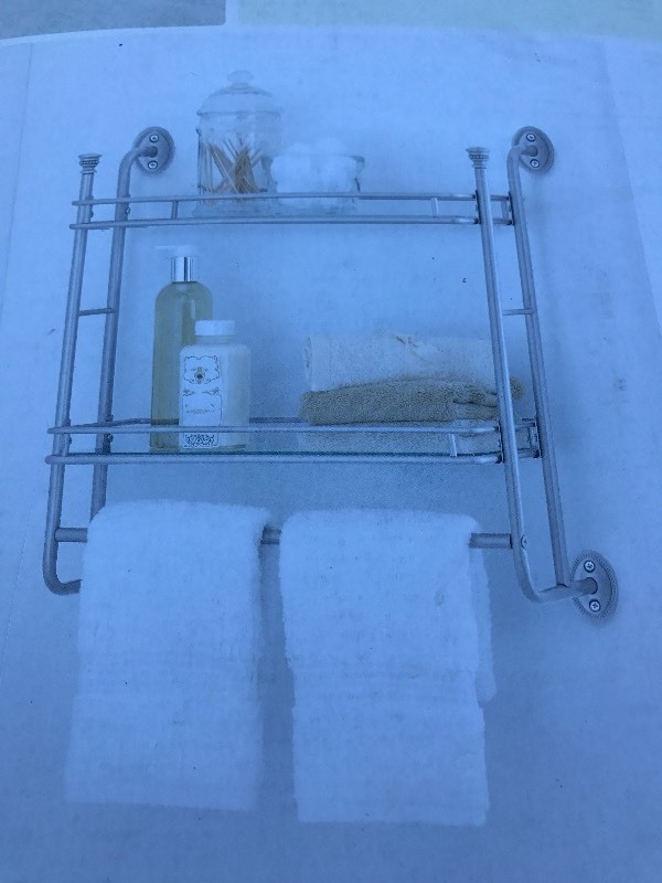 lot 9570 image: Nice bathroom wall shelf still in box