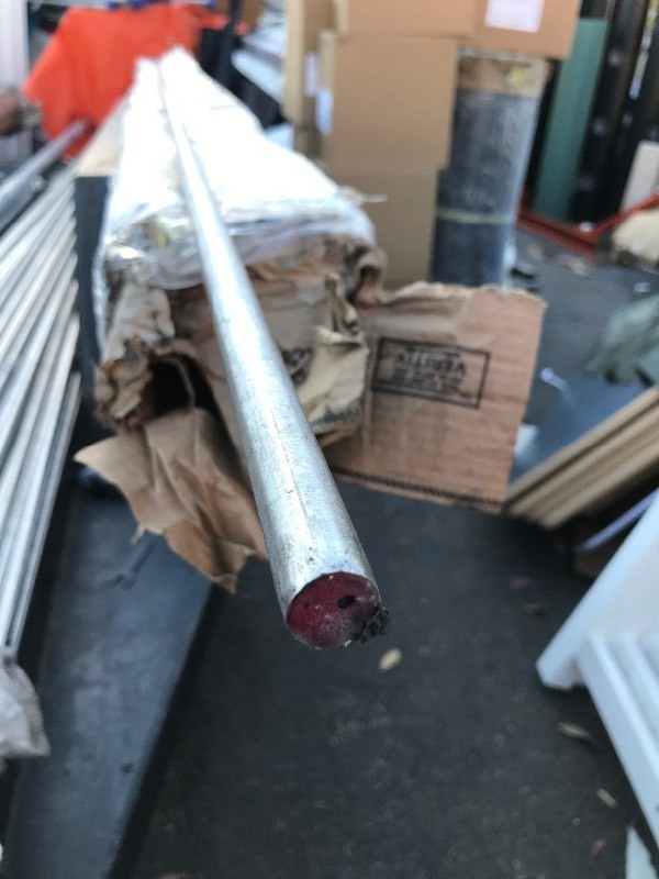 lot 9617 image: (2) 12 foot half inch solid steel rod great to be cut up for balusters use your imagination
