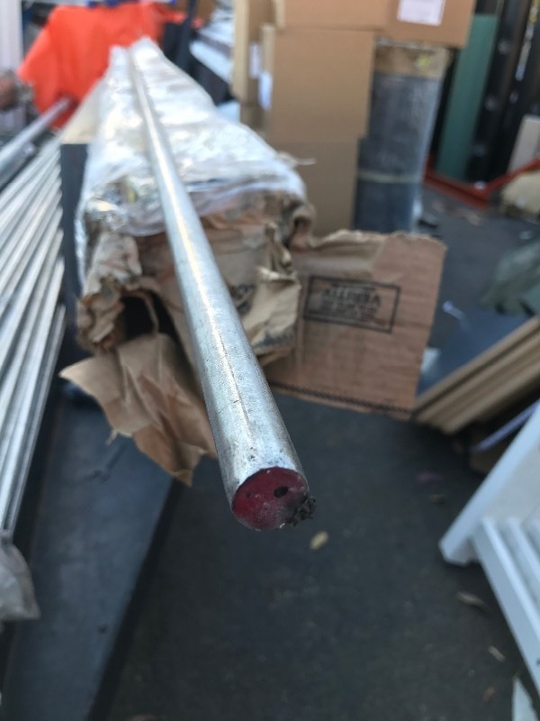 lot 9618 image: (2) 12 foot half inch solid steel rod great to be cut up for balusters use your imagination