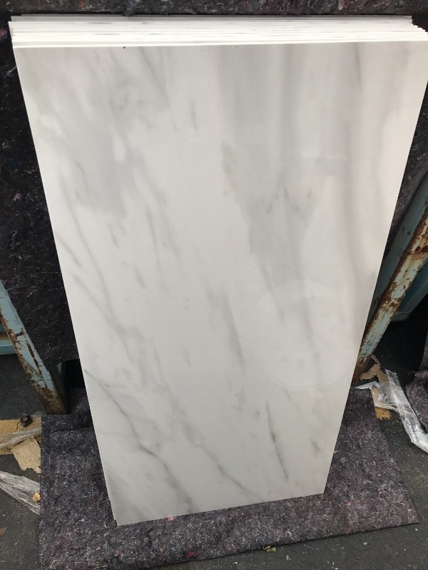 lot 870 image: 2 x 4 by quarter inch thick marble slab great for shower walls wainscot in bathroom many uses gloss finish