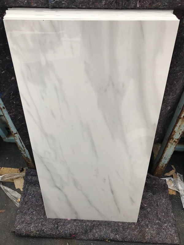 lot 871 image: 2 x 4 by quarter inch thick marble slab great for shower walls wainscot in bathroom many uses gloss finish