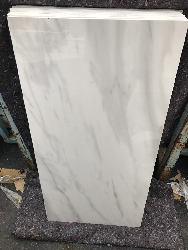 lot 873 image: 2 x 4 by quarter inch thick marble slab great for shower walls wainscot in bathroom many uses gloss finish
