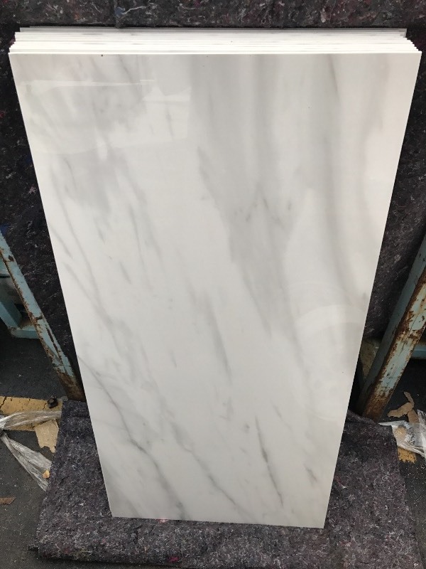 lot 869 image: 2 x 4 by quarter inch thick marble slab great for shower walls wainscot in bathroom many uses gloss finish