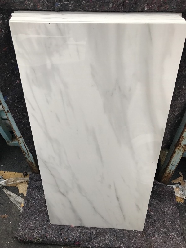lot 864 image: 2 x 4 by quarter inch thick marble slab great for shower walls wainscot in bathroom many uses gloss finish