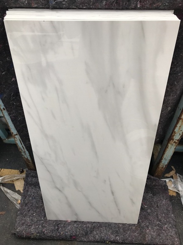 lot 883 image: 2 x 4 by quarter inch thick marble slab great for shower walls wainscot in bathroom many uses gloss finish
