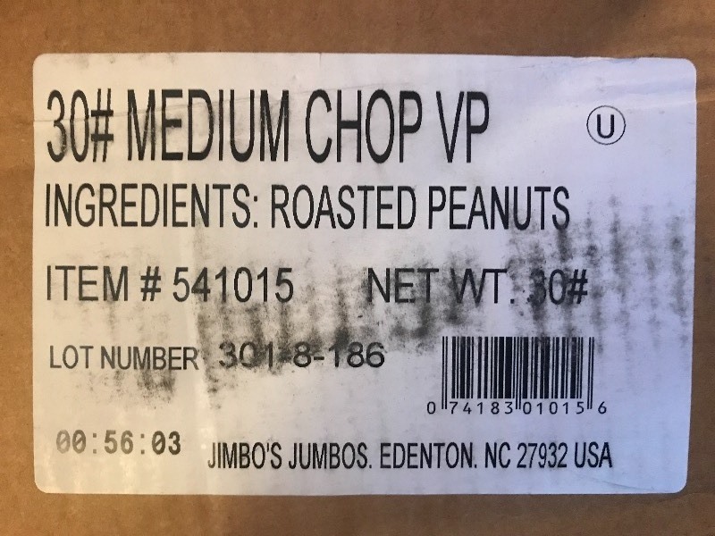 lot 9625 image: Bulk 30 pound box of medium chopped roasted peanuts great for snacking toppings on desserts make your own peanut butter lots of chopped peanuts