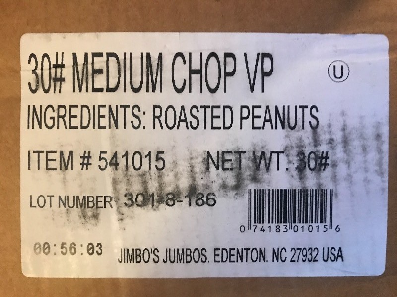 lot 9623 image: Bulk 30 pound box of medium chopped roasted peanuts great for snacking toppings on desserts make your own peanut butter lots of chopped peanuts