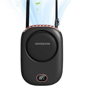 lot 25816 image: Portable Neck Fan, Mini Small Personal Handheld Fan USB Rechargeable 3 Speed for Girls Boys Woman Eyelash Travel Home Office Outdoor (Black) - Retail $14