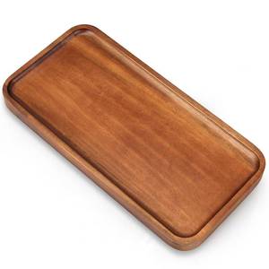 lot 25831 image: Acacia Wood Platters Small 12x6 Long Charcuterie Board Rectangle Decorative Tray Wooden Serving Platter for Food Appetizer Cake Plates Kitchen Dish Cheese Boards Rectangular Snack Dessert Trays - Retail $14