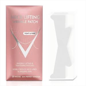 lot 25844 image: Neck Lift Tape, 20 PCS Invisible Neck Wrinkle Patches for Instant Skin Support, Improves Neck Lines & Wrinkles, Ultra-Thin Breathable Neck Strips for Smooth Look, Reusable & Comfortable Wear - Retail $16