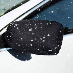 lot 25850 image: Side View Mirror Cover Auto Rearview Protection Cover Snow Ice Mirror Exterior Rear Accessories Universal Size for Cars, Black(2 Pieces) - Retail $8