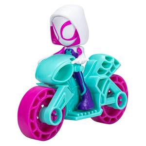 lot 25855 image: Spidey and His Amazing Friends Ghost Spider Figure 2.5 with Moto - F7262 - Hasbro - Retail $18