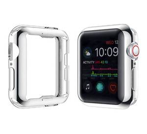 lot 25859 image: 2 Pack 40mm Apple Watch Silver Cover Soft TPU Anti-Scratch Lightweight Protective Case Built in Screen Protector Compatible with IWatch SE 3 (2025)654SE - (1 Silver  1 Transparent) - Retail $10