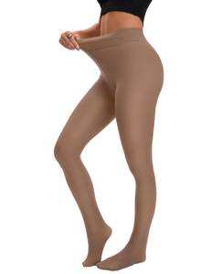 lot 25864 image: Fleece Lined Tights Women Thermal Winter Leggings with Soft Fleece Lined Fake Translucent Warm Thick Tights Stretchy & Comfortable High Waist Pantyhose for Women Multiple Thickness Options - Retail $9