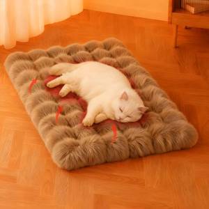 lot 25878 image: Self Warming Cat Bed, Self Heating Cat Mat & Warming Pad with Plush Fleece 25x20, Washable Cover, Non-Slip  Indoor Heated Cats Pad for Kittens, Small Dogs & Senior Pets