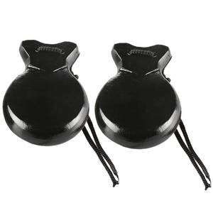 lot 25883 image: 2 Pack Spanish Castanets Flamenco With String Traditional Wood Hand Percussion Castanets For Adults Beginner Music Instrument Spain Souvenir Gift - Retail $11