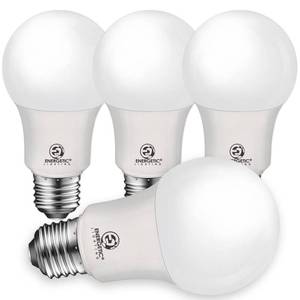 lot 25895 image: 40W Equivalent A19 LED Light Bulb, Soft White 2700K, ETL Listed, E26 Standard Base, Non-Dimmable LED Light Bulb, 4-Pack - Retail $10