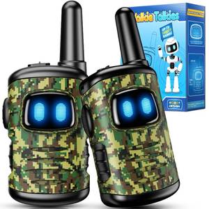 lot 25908 image: Toys for 3-8 Year Old Boys Mini Robots Walkies Talkies 2 Pack Easter Birthday Gifts for 3 4 5 6 7 8 Year Old Boys Grandkids Toys Age 5 6 7 8 Basket Stuffers Hiking Camping - Retail $17